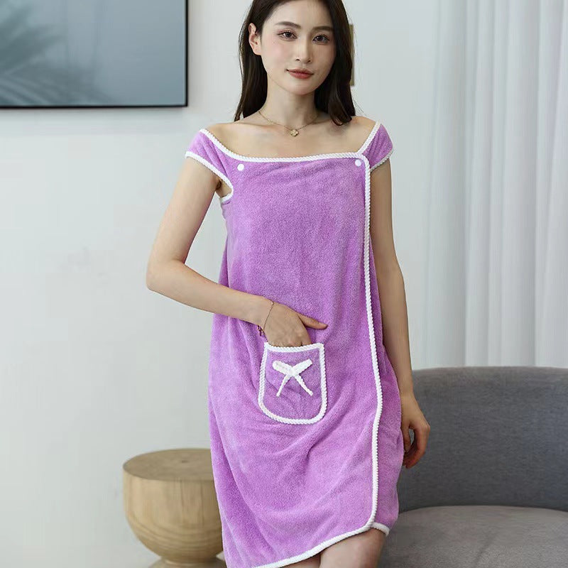 Coral fleece variety bath skirt bath towel