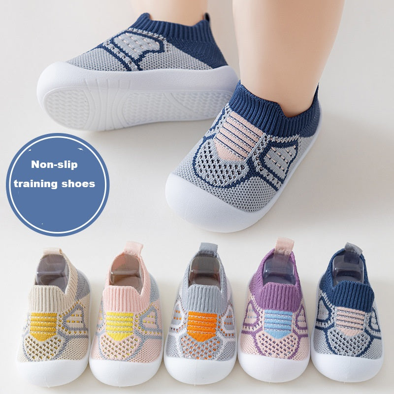 Baby toddler shoes non-slip soft bottom baby shoes breathable mesh socks shoes one pedal boys and girls shoes spring and summer