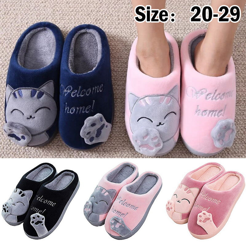 Cartoon Home Lucky Cat Cotton Slippers
