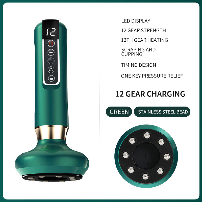 Electric scraping instrument home health massage dredging meridian cupping device hot compress physiotherapy sucking
