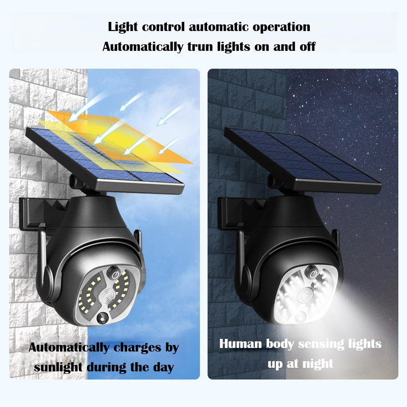 New solar garden light led simulation surveillance camera outdoor